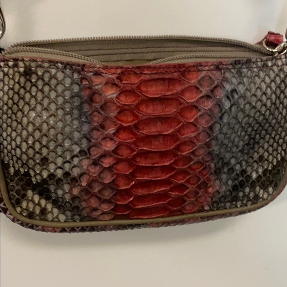 Genuine Hand painted Python Cross Body Handbag. - Picture 5 of 9